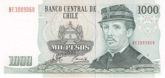 1000 Pesos p154f Chile 2003